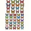 Вафельные бабочки цветные с рисунком (микс)